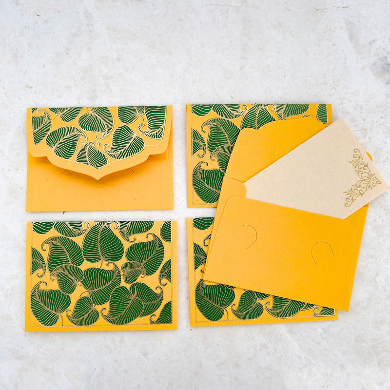 Mini Gift Tags Green Leaves