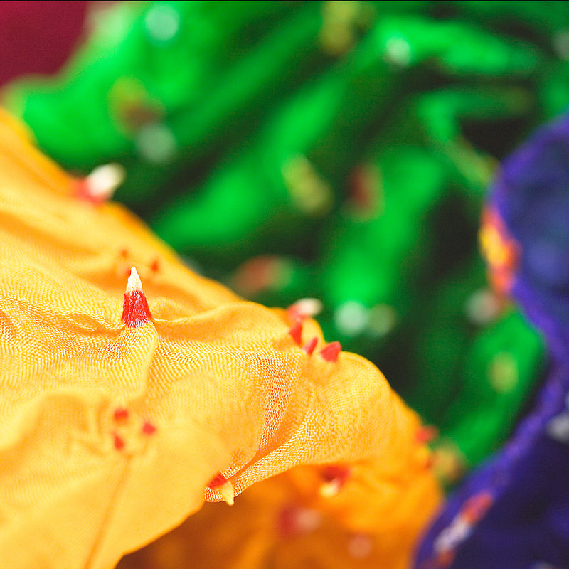Silk Bandhni Scarves, Spring